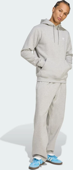 adidas Trefoil Essentials Hoodie medium grey heather/white (Herren)