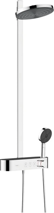 Hansgrohe Pulsify S Showerpipe 260 2jet EcoSmart mit ShowerTablet Select 400 Duschsystem chrom