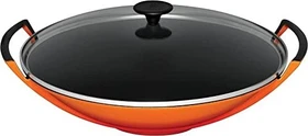 Le Creuset Gusseisen Wok Pfanne 36cm ofenrot