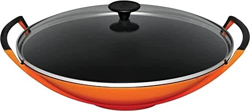 Le Creuset Gusseisen Wok Pfanne 36cm ofenrot