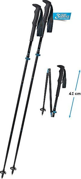 Komperdell Carbon FXP 4 Approach Vario Compact Trekkingstöcke schwarz/blau