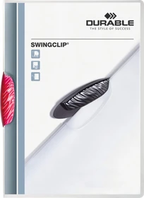 Durable Swingclip Klemmmappe, A4, purpurrot/transparent