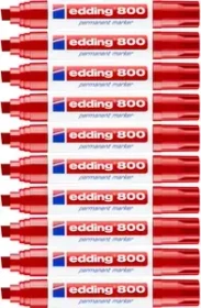 edding 800 Permanentmarker rot, 10er-Pack rot