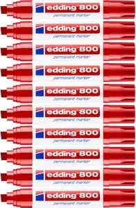 edding 800 Permanentmarker rot, 10er-Pack rot
