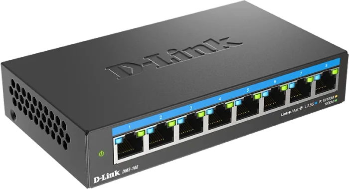 D-Link DMS-100 Desktop 2.5G Switch, 8x RJ-45
