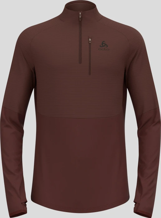 Odlo Descent Ceramiwarm Midlayer 1/2 Zip Funktionsshirt langarm fudge (Herren)