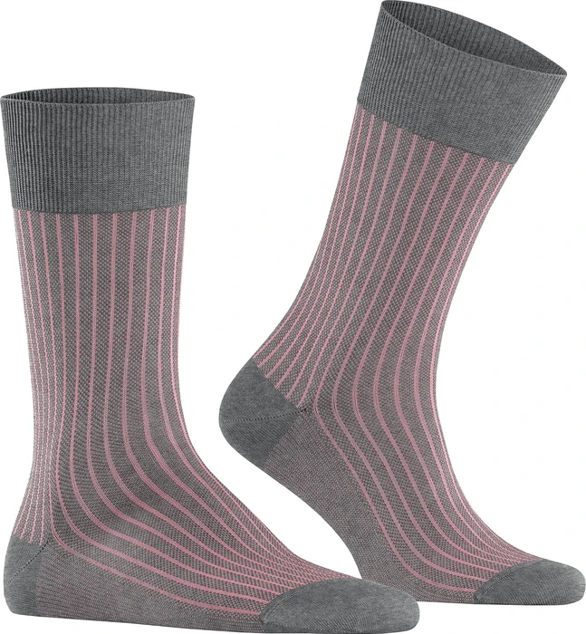 Falke Oxford Stripe Socken steel mel. (Herren)