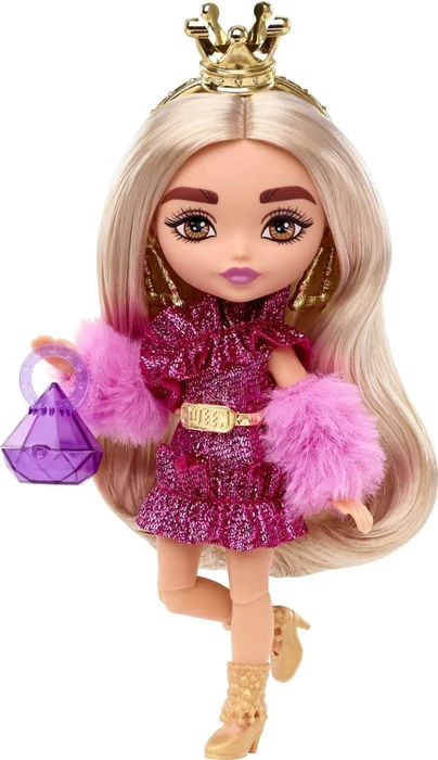 Mattel Barbie - Extra Minis Puppe mit goldener Krone