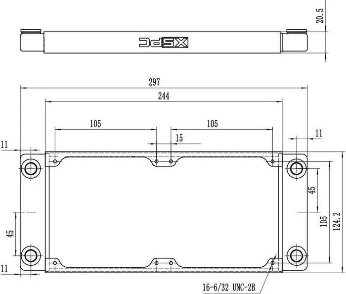 XSPC TX240 Crossflow ultrathin, schwarz