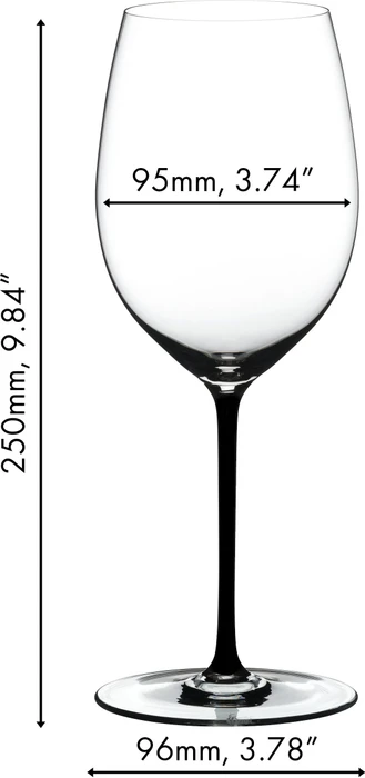 Riedel Fatto A Mano Cabernet/Merlot Rotweinglas schwarz