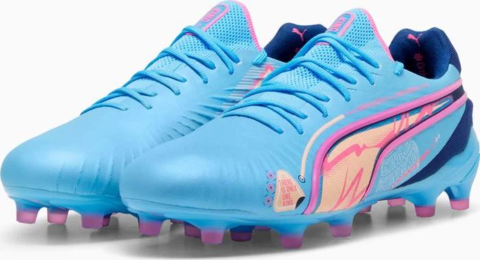 Puma King Ultimate Volume Up FG/AG luminous blue/poison pink/blazing blue
