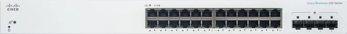 Cisco Business 220 Rackmount Gigabit Smart Switch, 24x RJ-45, 4x SFP