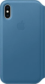 Apple Leder Folio Case für iPhone XS cape cod blau