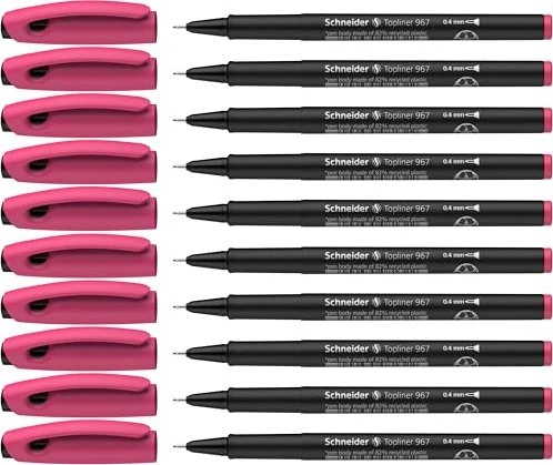 Schneider Topliner 967 Fineliner pink, 10er-Pack