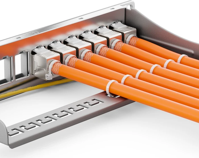 deleyCON Patchpanel für Keystone Module 10", 1HE, 12-Port, 10", 1HE, grau