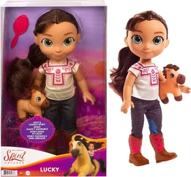 Mattel Spirit Untamed - Kleinkind-Puppe Lucky mit Spirit-Plüschfigur