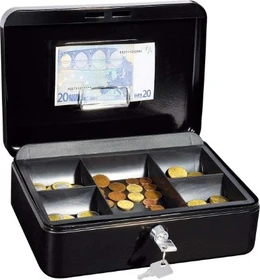 Wedo Größe 3 Geldkassette, schwarz, Schlüsselschloss