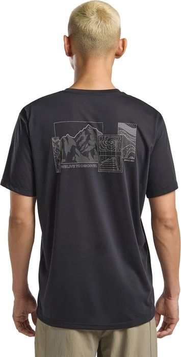 Jack Wolfskin Vonnan Graphic Funktionsshirt kurzarm explore phantom (Herren)
