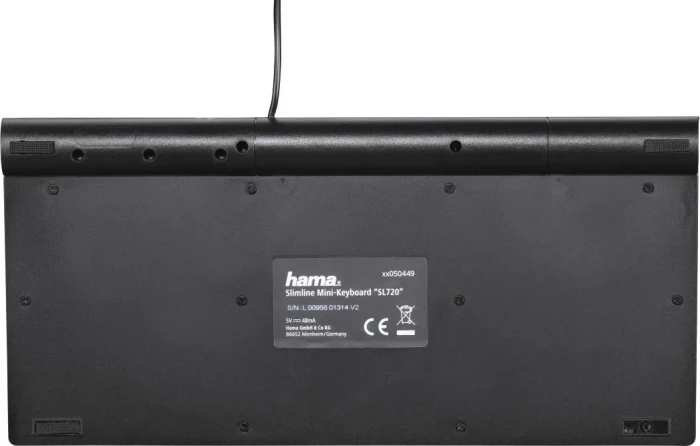 Hama SL720 Slimline Keyboard, USB, DE