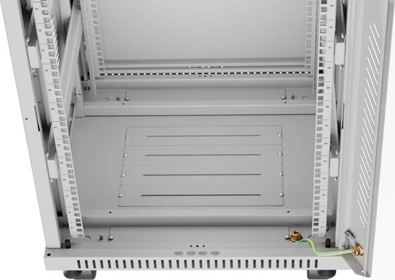 Lanberg 19" Rackschrank 15HE, LCD, freistehend, Flat Pack, V2, Glastür, IP20, RAL 7035, 600mm tief