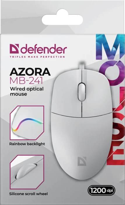 Defender Azora MB-241 Wired Optical Mouse weiß, USB