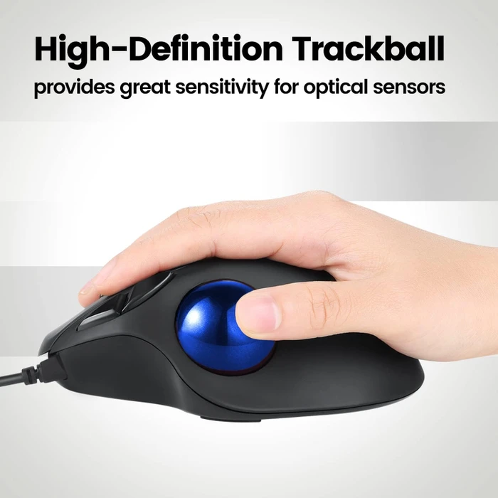 Perixx PERIPRO-303X2B 34mm für Perimice und Logitech M570, Ersatz-Trackball, 1x gold, 1x blau, 2er-Set