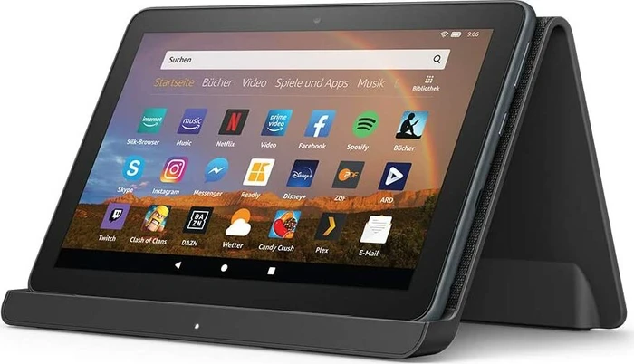 Angreat Kabelloses Ladedock, Tablet-Stand für Amazon Fire HD 8 Plus KFONWI