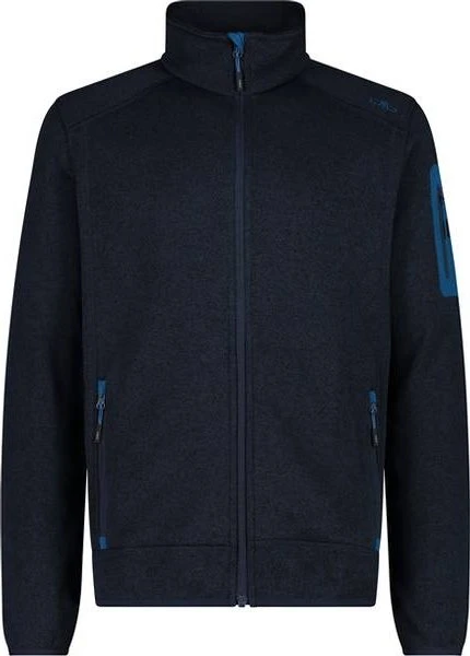 CMP Melange Knit Tech Heavy Fleece Jacke b. blue/petrol (Herren)