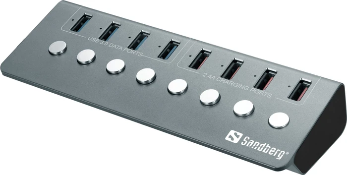 Sandberg USB-Hub, 4x USB-A 3.0, USB-A 3.0 [Stecker]
