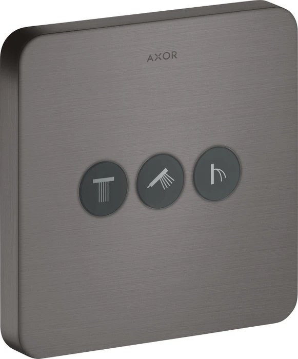 Hansgrohe Axor ShowerSelect softcube Kontrollfeld mit 3 Ventilen brushed black chrome
