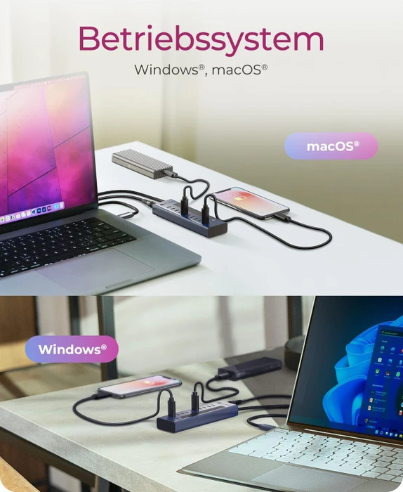 RaidSonic Icy Box IB-HUB1450-C31 10 Port USB-C Hub, USB-C 3.1 [Stecker]