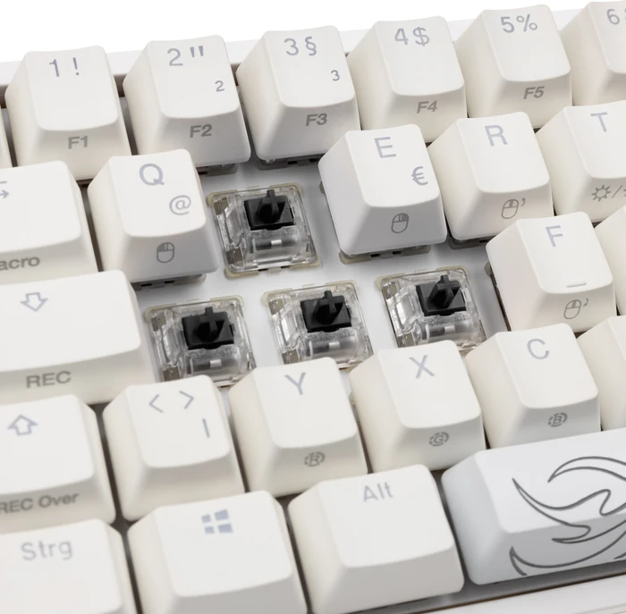 Ducky One 2 Pro Mini, PBT, weiß, LEDs RGB, MX RGB BLACK, USB, DE
