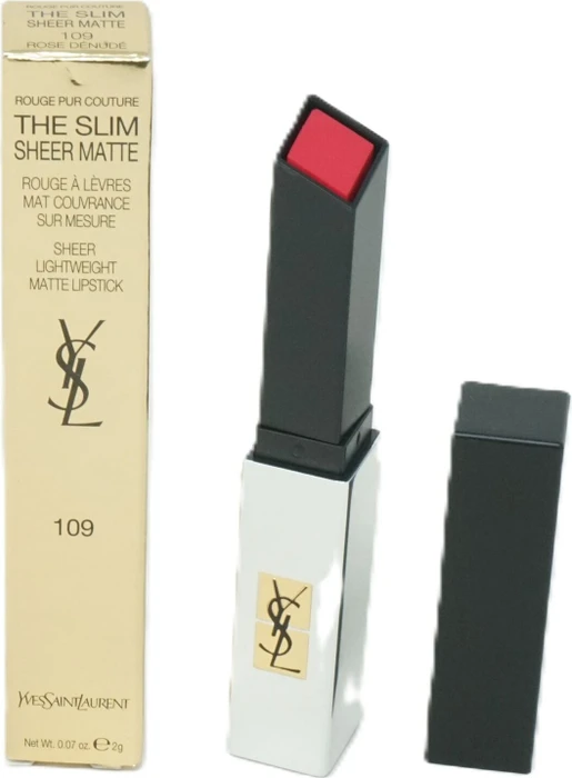 Yves Saint Laurent Rouge Pur Couture The Slim Sheer Matte Lippenstift 109 Rose De Nude, 2.2g