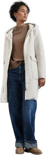 Street One Teddy Kapuze Mantel snow cream (Damen)