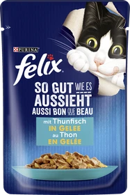 Purina Felix So gut wie es aussieht mit Thunfisch in Gelee, 85g