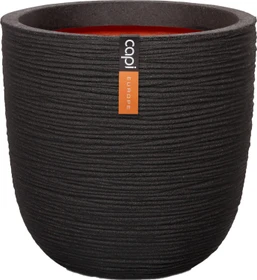 Capi Topf Kugel Rib Blumentopf 35cm schwarz