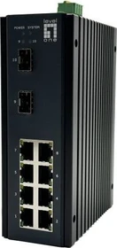 LevelOne IGU Industrial Railmount Gigabit Managed Switch, 8x RJ-45, 2x SFP (IGU-1071 / 55054607101)
