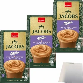 Jacobs Cappuccino Milka Löskaffee-Sticks, 220g (8x 22g)