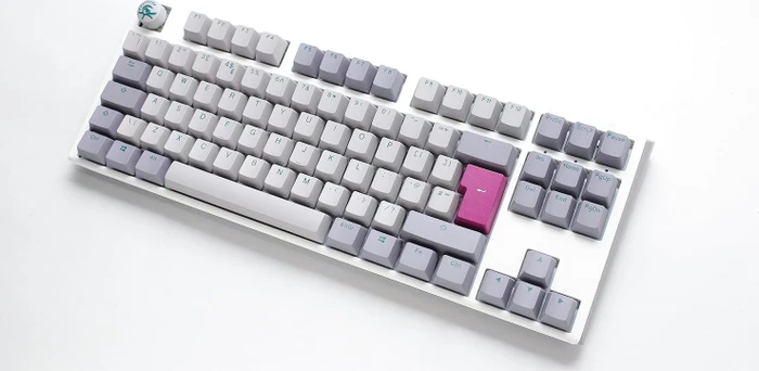 Ducky One 3 TKL, Mist Grey, PBT, LEDs RGB, MX RGB BROWN, USB, UK
