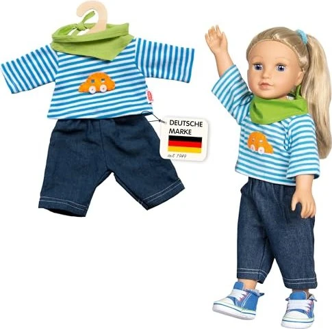 Heless Jeans mit Streifenshirt 35-45cm