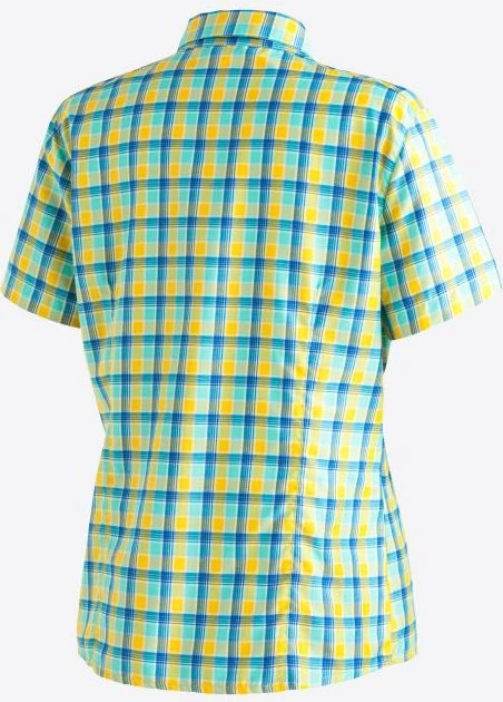 Maier Sports Philina Hemd kurzarm blue yellow check (Damen)