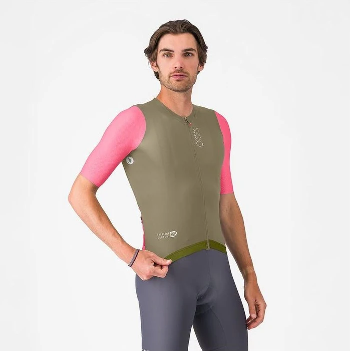 Castelli Corretto Trikot kurzarm elmwood/rosa giro/white (Herren)