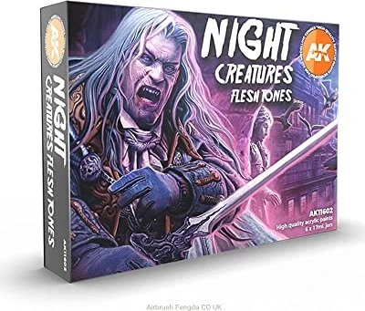 AK-Interactive 3rd Gen Acrylic Colors Night Creatures Flesh Tone Farbset, 6-tlg.