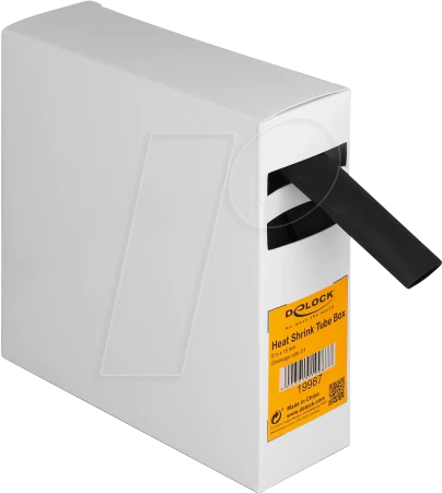 DeLOCK Schrumpfschlauch Box, mit Innenkleber, Schrumpfungsrate 3:1, 15mm, 5m, schwarz