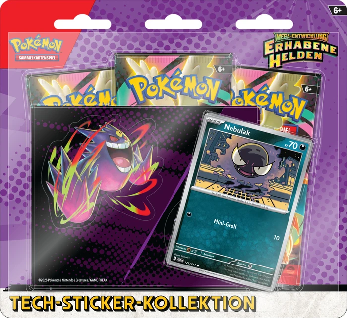 Pokémon - Mega-Entwicklung Erhabene Helden Tech Sticker Kollektion (verschiedene Ausführungen)