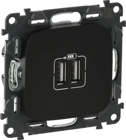Legrand Valena Allure USB-Ladedose 2400mA, schwarz