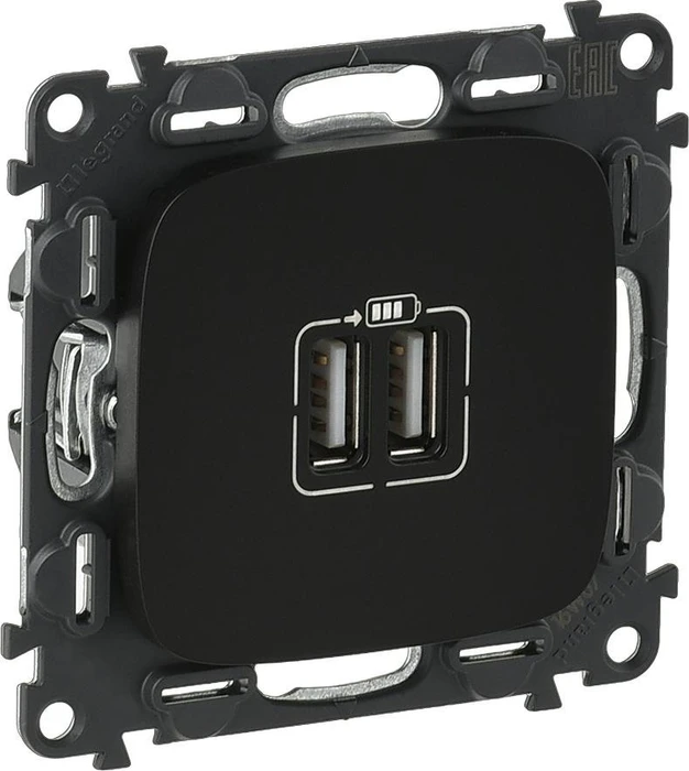 Legrand Valena Allure USB-Ladedose 2400mA, schwarz