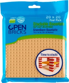 Open Bricks Stapelbare Bauplatte 20x20 Four Pack beige