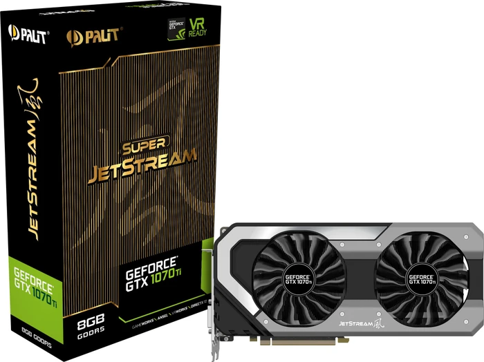 Palit GeForce GTX 1070 Ti Super JetStream, 8GB GDDR5, DVI, HDMI, 3x DP