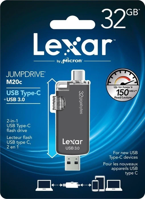 Lexar JumpDrive M20c 32GB, USB-A + USB-C, USB 3.2 Gen 1×1
